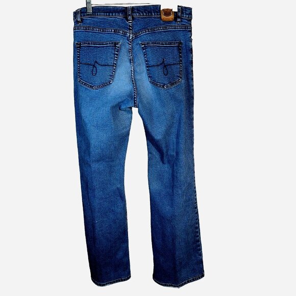 Jag Women's Y2K Distressed Straight Leg Stretch Denim Jeans Size 10 Mid Rise - Picture 2 of 11